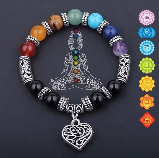 7 Chakra Reiki Healing Heart Bracelet - Special