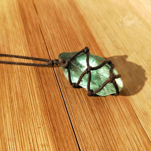 Dream Crystal Green Fluorite Rope Necklace