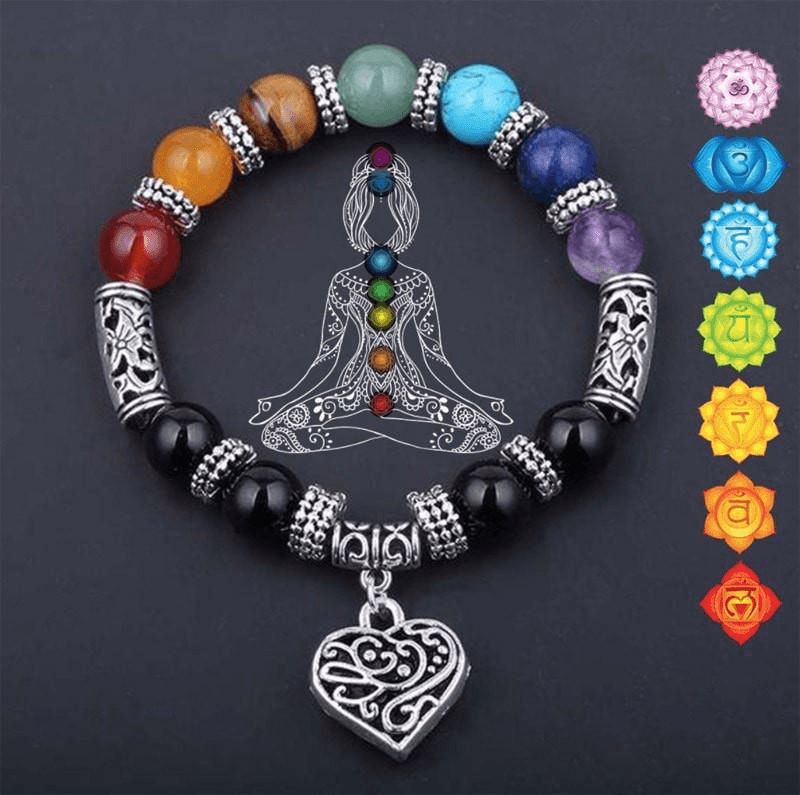 7 Chakra Reiki Healing Heart Bracelet