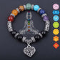 7 Chakra Reiki Healing Heart Bracelet - Special