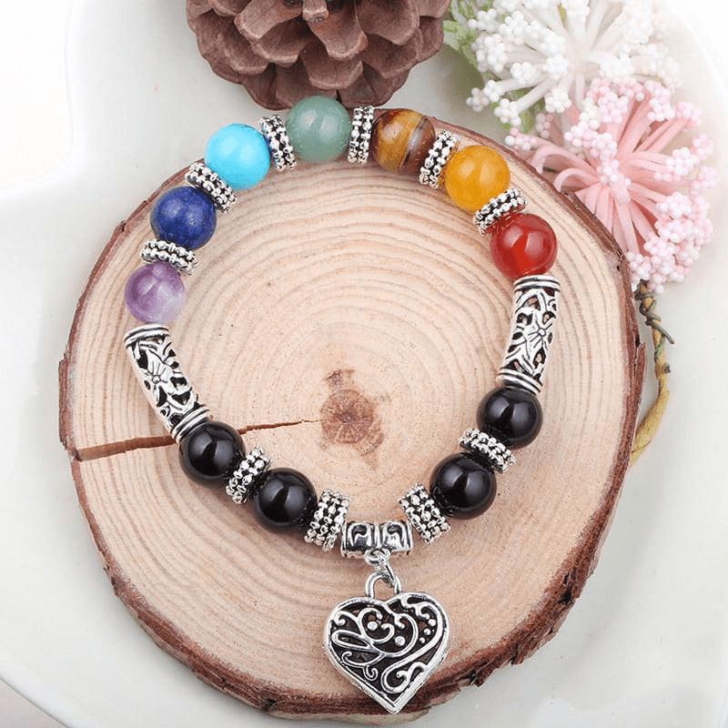 7 Chakra Reiki Healing Heart Bracelet