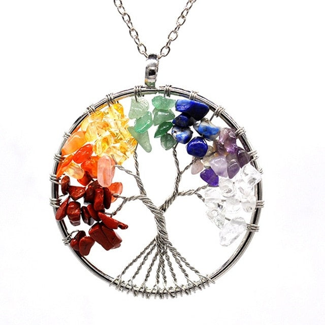 7 Chakra Tree of Life Pendant